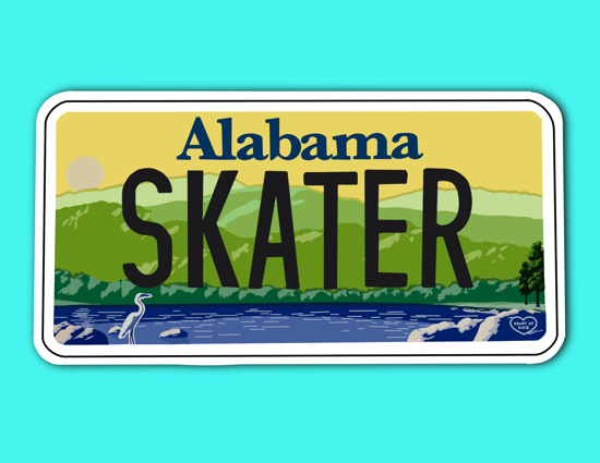 Picture of Alabama License Plate Sticker