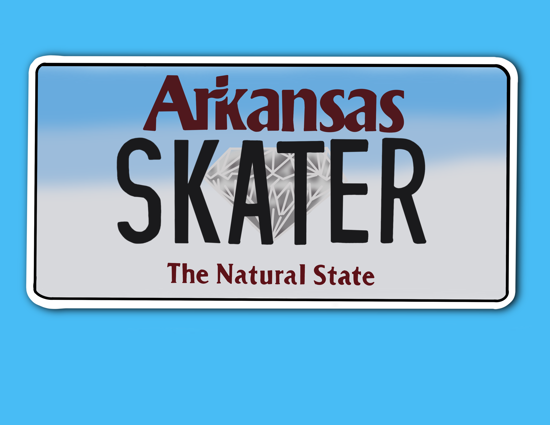 Picture of Arkansas License Plate Sticker