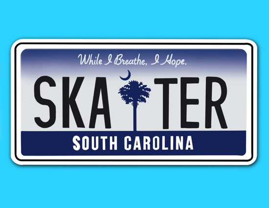 Picture of South Carolina License Plate Sticker