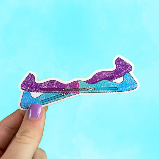 Picture of Pink and Blue Skate Guards Sticker