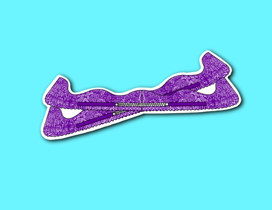 Picture of Dark Purple Skate Guards Sticker *PRE-ORDER*