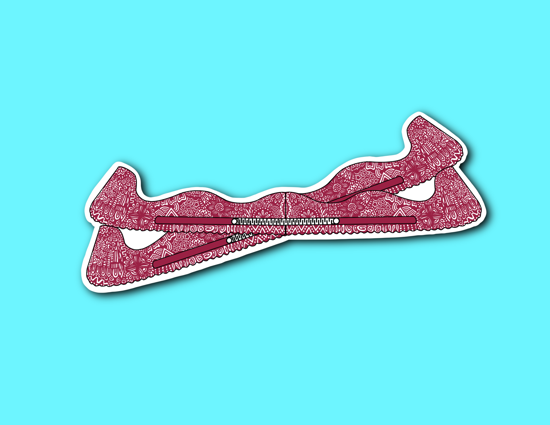 Picture of Maroon Skate Guards Sticker *PRE-ORDER*