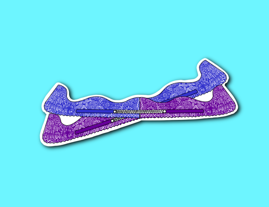 Picture of Dark Blue and Dark Purple Skate Guards Sticker *PRE-ORDER*