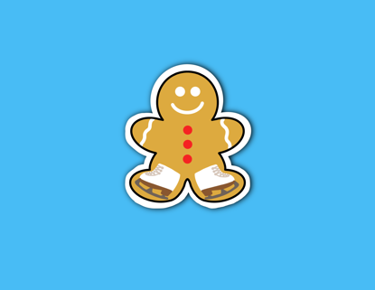 Picture of Gingerbread Ice Skater Sticker