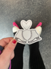 Picture of Heart Skate Lace Sticker | Matte Finish